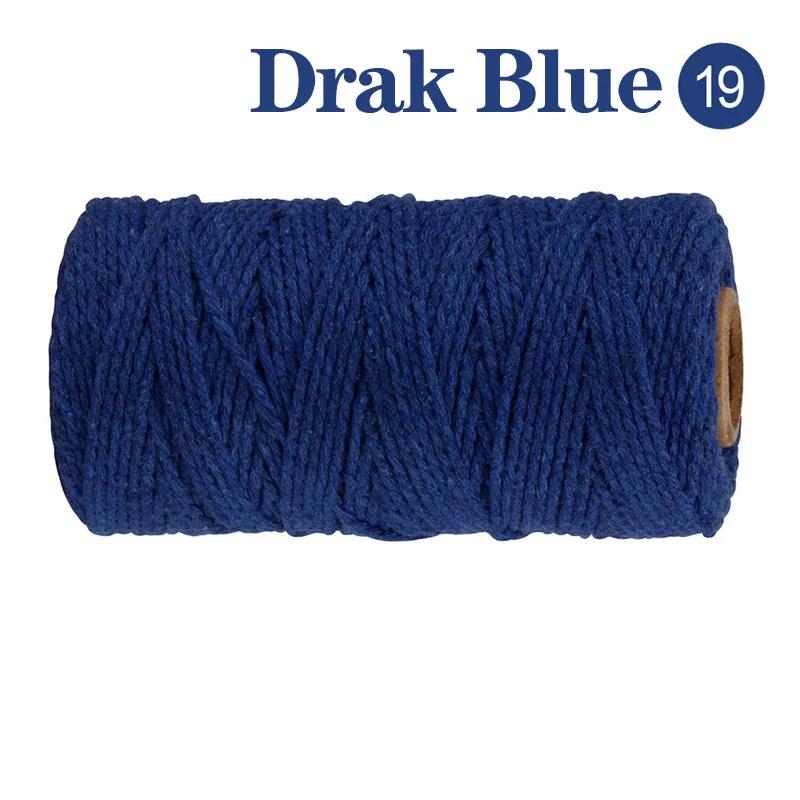 2mm 100M Macrame Cord Corda di cotone Spago Filo Stringa Artigianato Cucito fai da te Fatti a mano Arazzi Boemia Festa di nozze Decorazioni per la casa