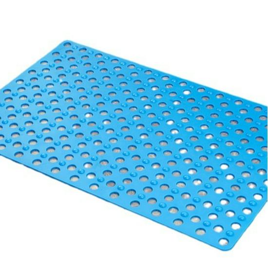 Absorbent Non-Slip Bathroom Mat with Suction Cups and Large Drainage Holes