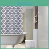 Custom Thick Polyester Waterproof Bathroom Shower Curtain With Digital Printing Nordic Style