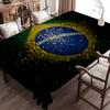 Brazil Brazilian Flag Rectangle Tablecloths Printed Table Cloth For Farmhouse Holiday Wedding Party Dining Table Decor