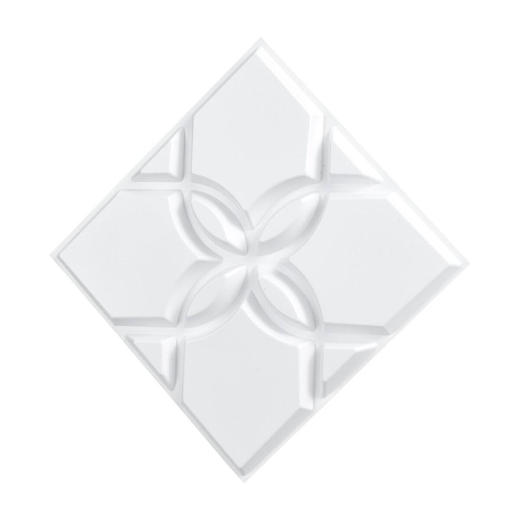 3D Wall Panels 33-Pack 11.81x11.81'' PVC 32 Sq.Ft Coverage Floral White
