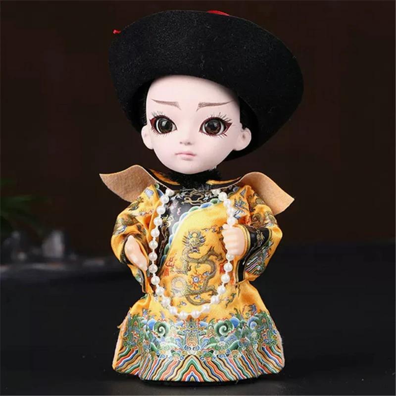 Chinese Opera Character Decoration Silk Doll Peking Opera Mask Doll Chinese Handmade Decorative Gifts Shop Decoration Doll