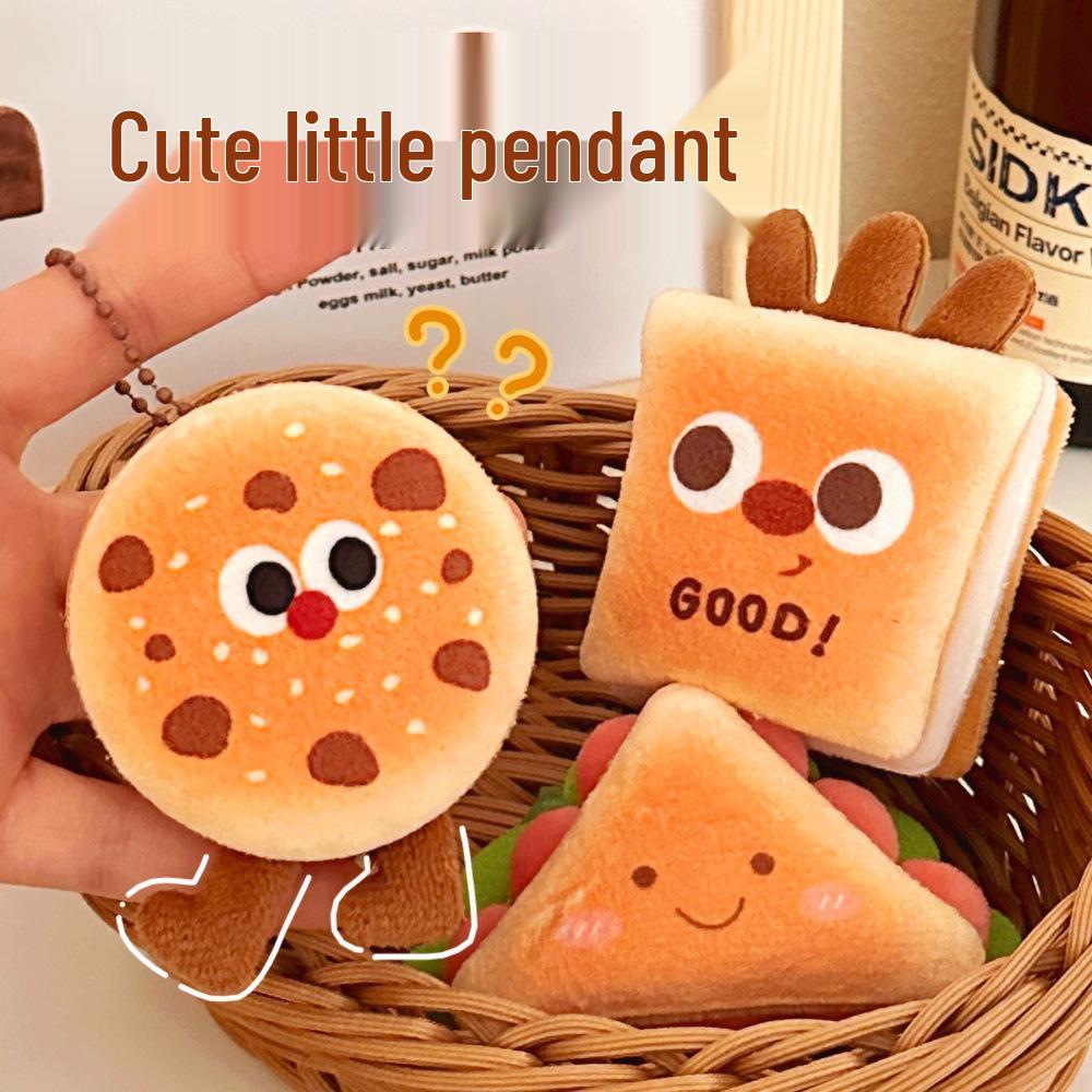Adorable Food Plush Keychain: Cute Bread Doll Pendant for Versatile Decoration