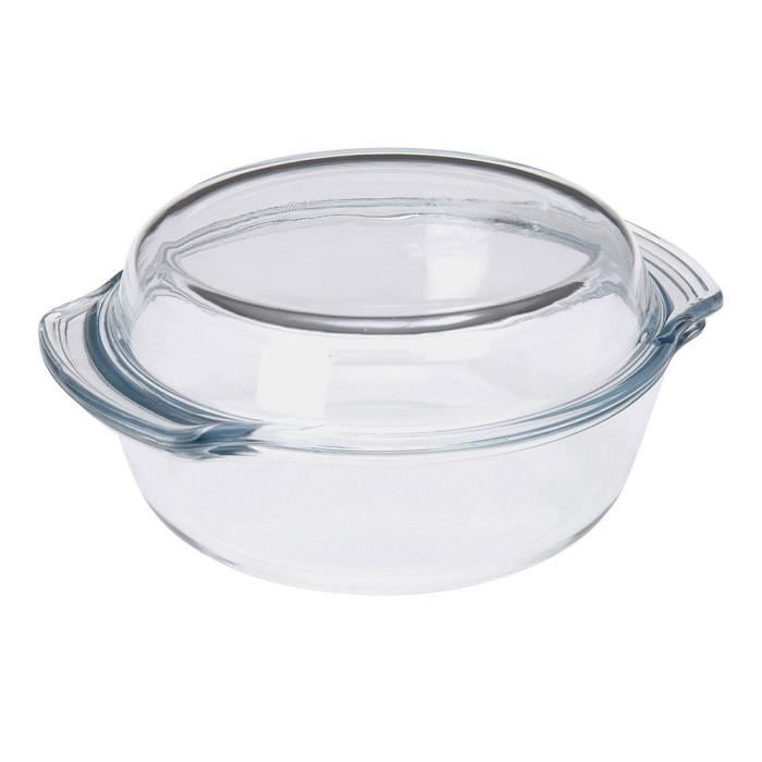Plat À Four Ronde En Verre Avec Couvercle 22.5x8cm 1,7l