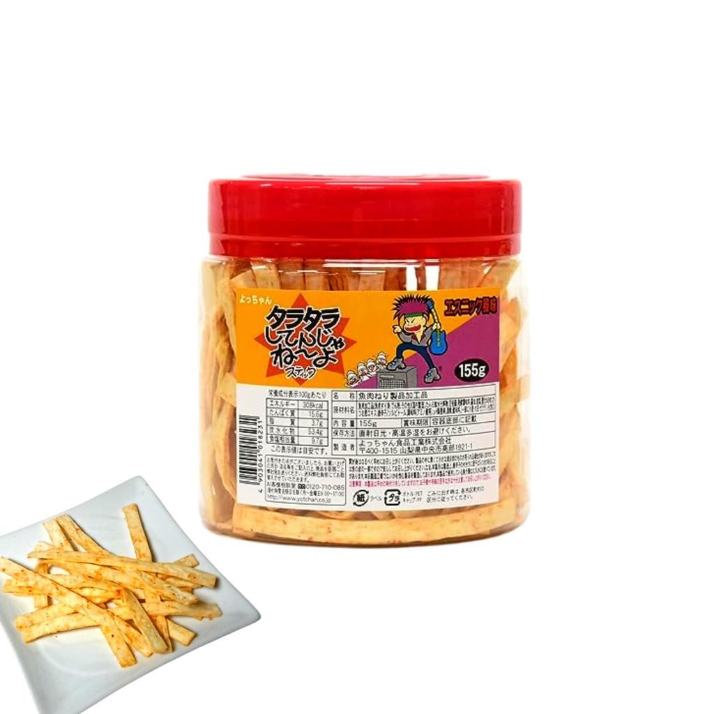Yocchan Shitenjaniyo Stick Pot Ethnic Flavor Commercial Use Large Capacity Sweets Delicacy Hand "Taratara 155g" [Plenty/Cod/Bottled/Snack] [K-Bright