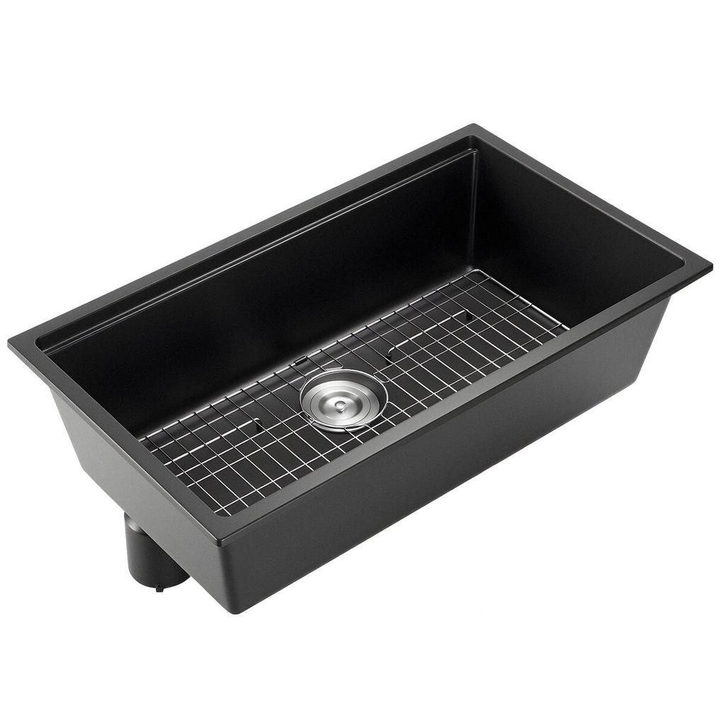 84 Cm Granite Kitchen Sink Undermount Single Bowl Drop-In Basin for RV Bar