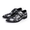 Men Printing Monks Loafers Shoes Wedding Party Shoes Casual Formal Business Leather Dress Prom Nightclub Shoes Plus Size