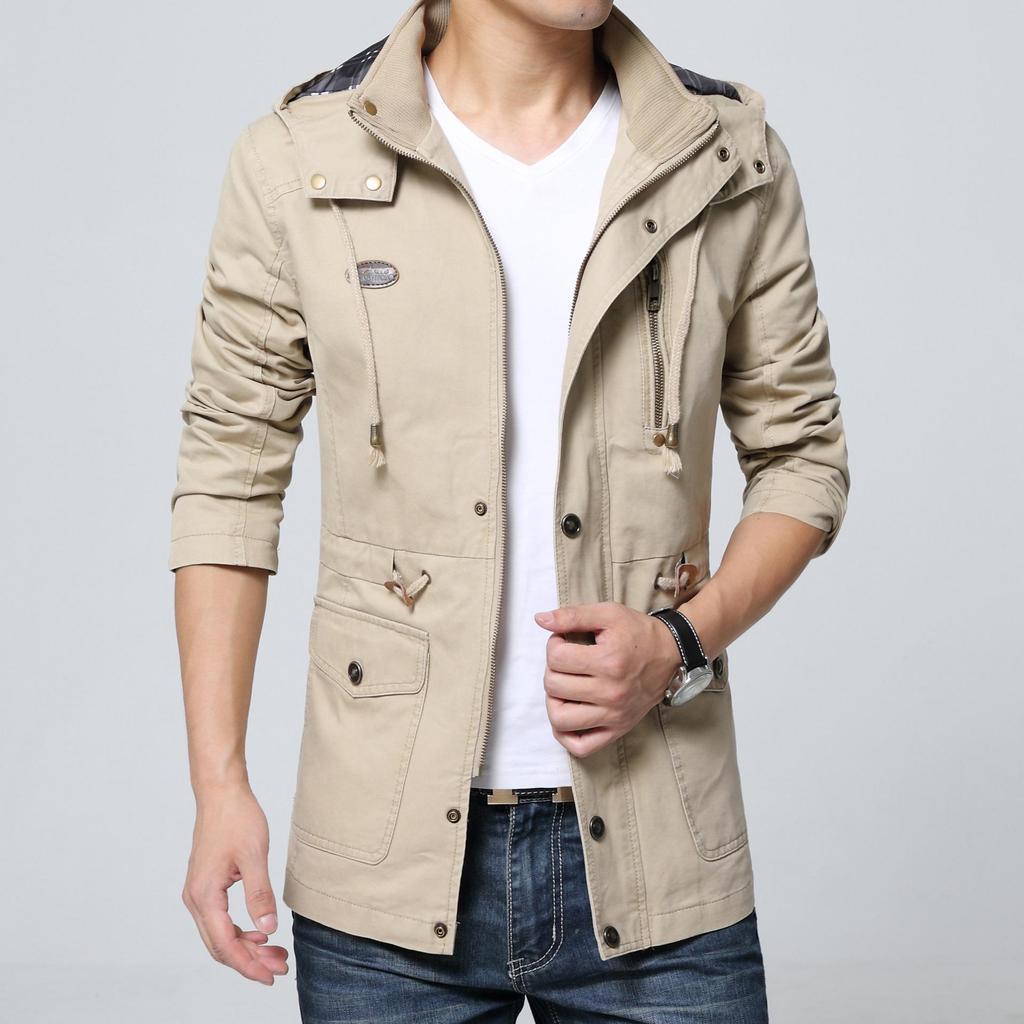 Men's Hooded Pure Cotton Washed Workwear Jacket - Autumn/Winter 2022 Collection