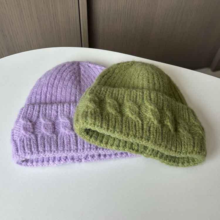 Dongdaemun New Women's Autumn and Winter Knitted Hats, Male and Female Couples Pullover Hats, Student Outdoor Warm Wool Hats