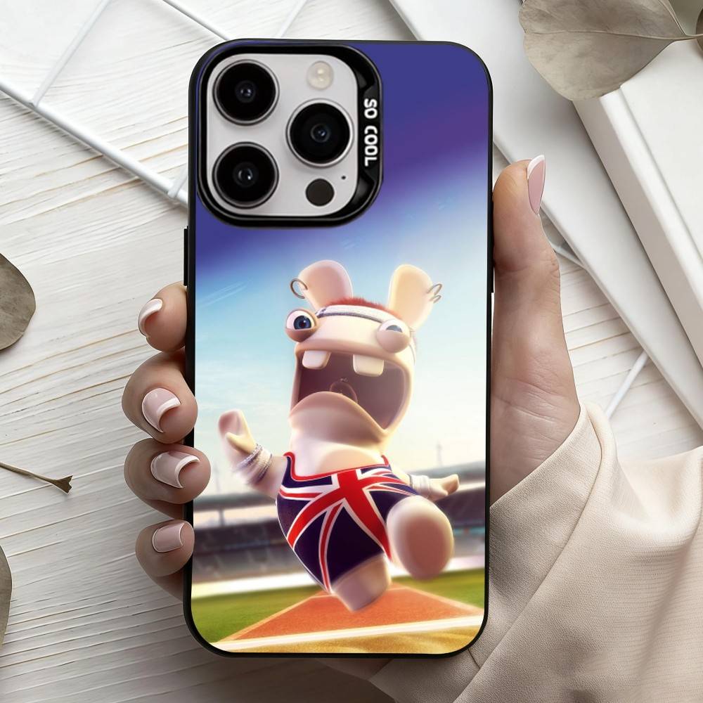 

R-Rayman Raving-G R-Rabbids Phone Case For iPhone17,16,15,14,13,12,11 Plus,Pro Max Black Candy Silver Plated Cover iPhone15plus