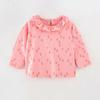 Baby Girl's Long-Sleeved Round Neck Floral Top T-shirt Children's Clothing