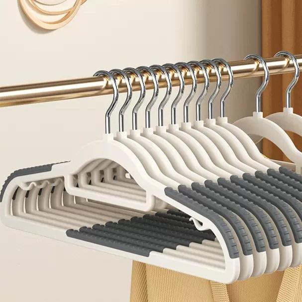 10/20pcs Heavy-Duty Non-Slip Hangers- Extra Thick Rotating Shoulder Design for Wet/Dry Clothes, Space-Saving Closet Organization