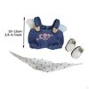 Stuffed Animals Accessories,Plush Doll Bib Overall with Scarf and Shoes for 15cm or 10 Cm
