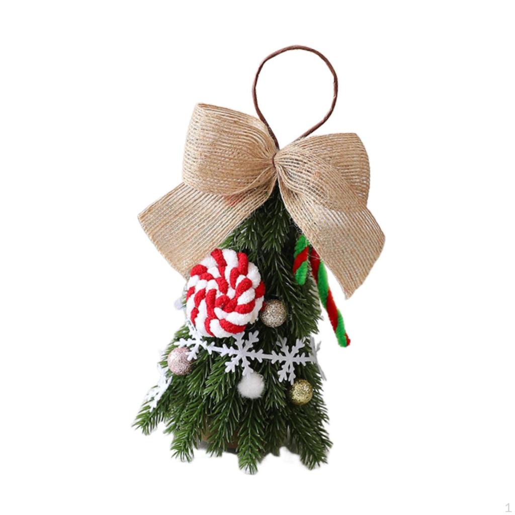 Artificial Christmas Tree with Hanging Hoop for Kitchen Countertop, Valentine&#39;s Day Party, Cafe