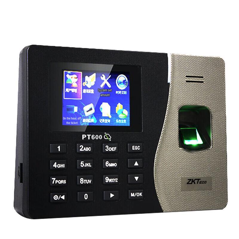 ZKTECO PT600 Color Screen Fingerprint Time Attendance Machine CN plug (adapter included)
