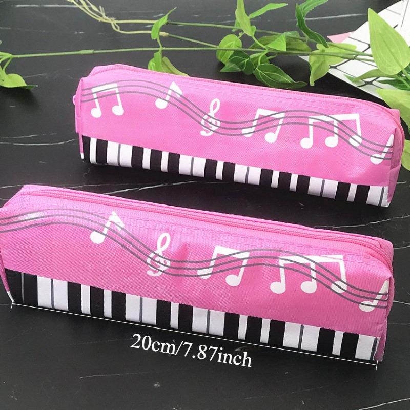 1 stuks Muziek-Thema Etui, Piano Toetsenbord Ontwerp, Enkellaags Vierkant Kantoorartikelen Organizer voor Kantoor, Compact, Creatief Cadeau