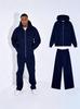Set Streetwear Hip Hop Americano: Felpa con cappuccio e pantaloni della tuta tinta unita larghi