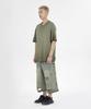 MAKEITTO Pigment Washed Oversized Crew Neck Short Sleeve T-Shirt_Khaki