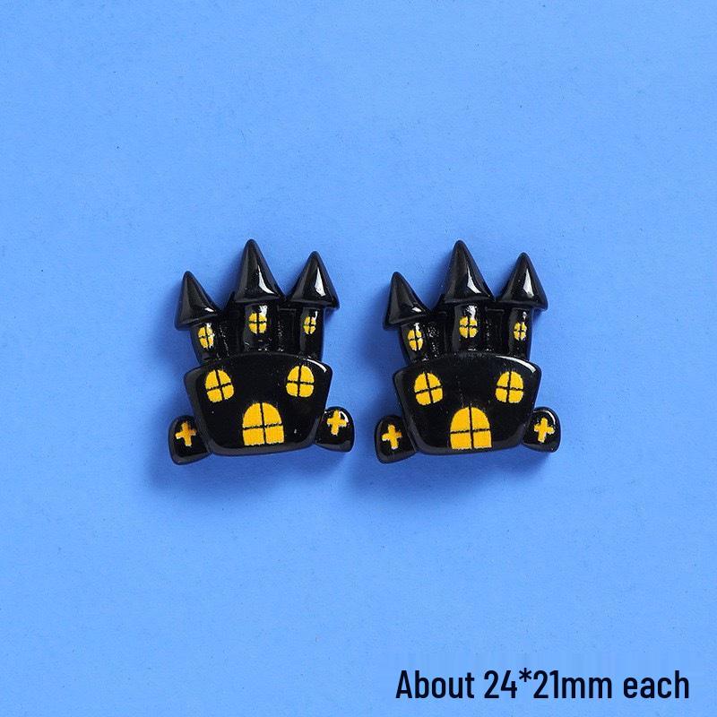 Halloween Resin Mini Ghost, Pumpkin & Black Cat DIY Ornaments