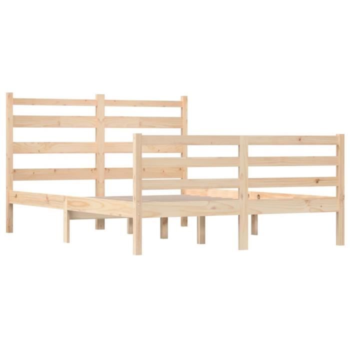 VidaXL Cadre de lit Bois de pin massif 120x200 cm 3103708