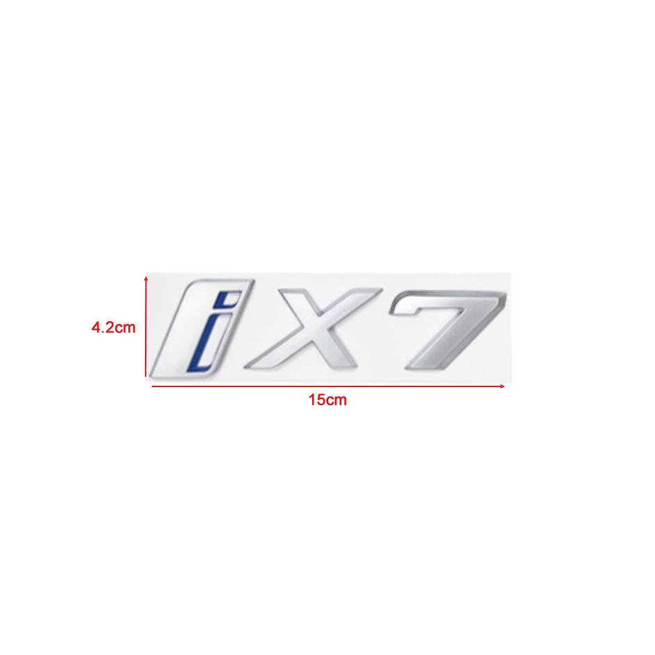 Car Stickers ABS 3D Letters Rear Trunk Emblem Logo for BMW iX i3 i4 i7 iX3 iX4 iX7 Matte Silver Accessories tv2