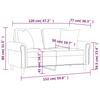 Vidaxl 2-Seater Sofa With Cushions, Dark Grey, 120 Cm, Velvet