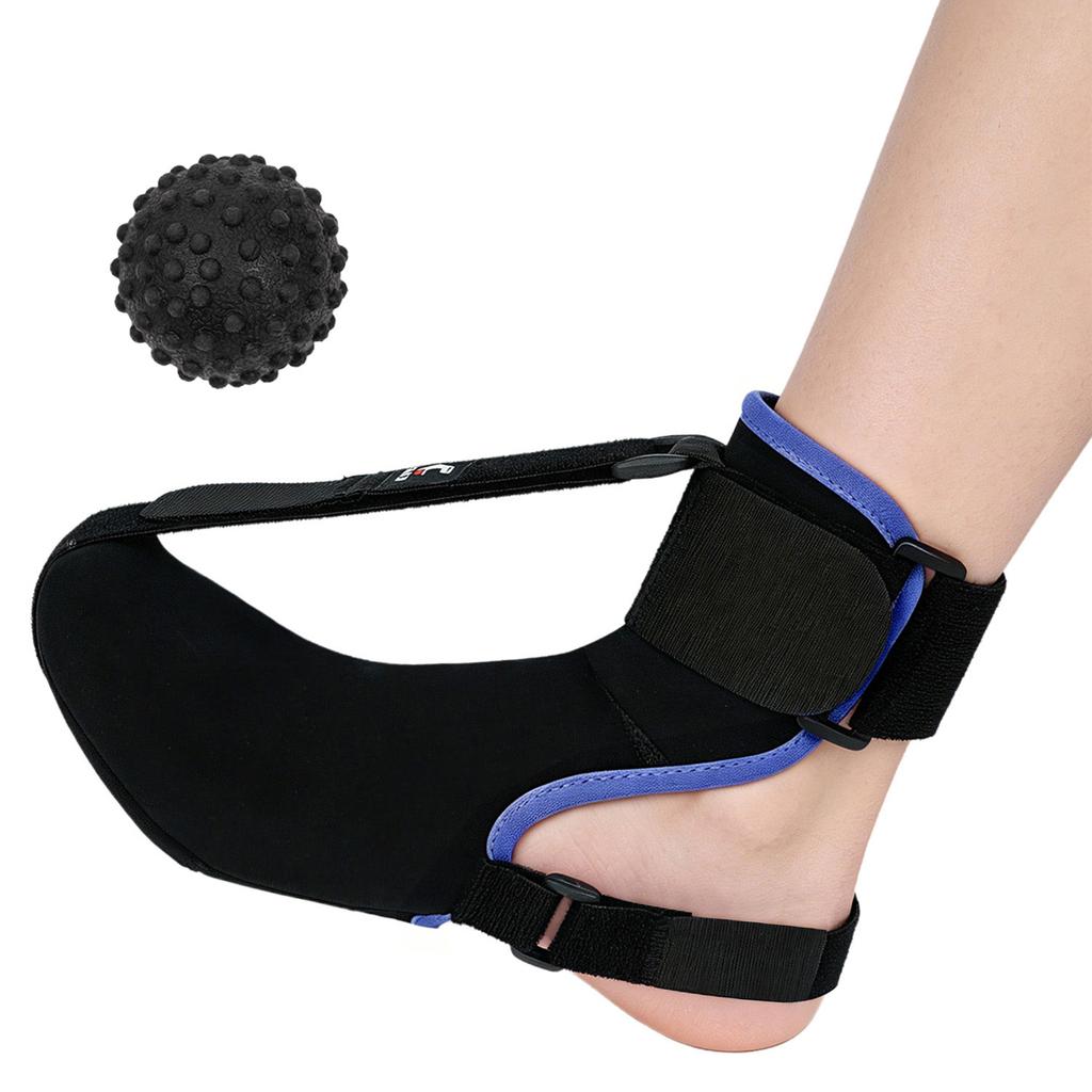 Unisex Adjustable Plantar Fasciitis Night Splint Sock Hook Loop Fastener Massage Ball Tension Relief Alleviate Pain