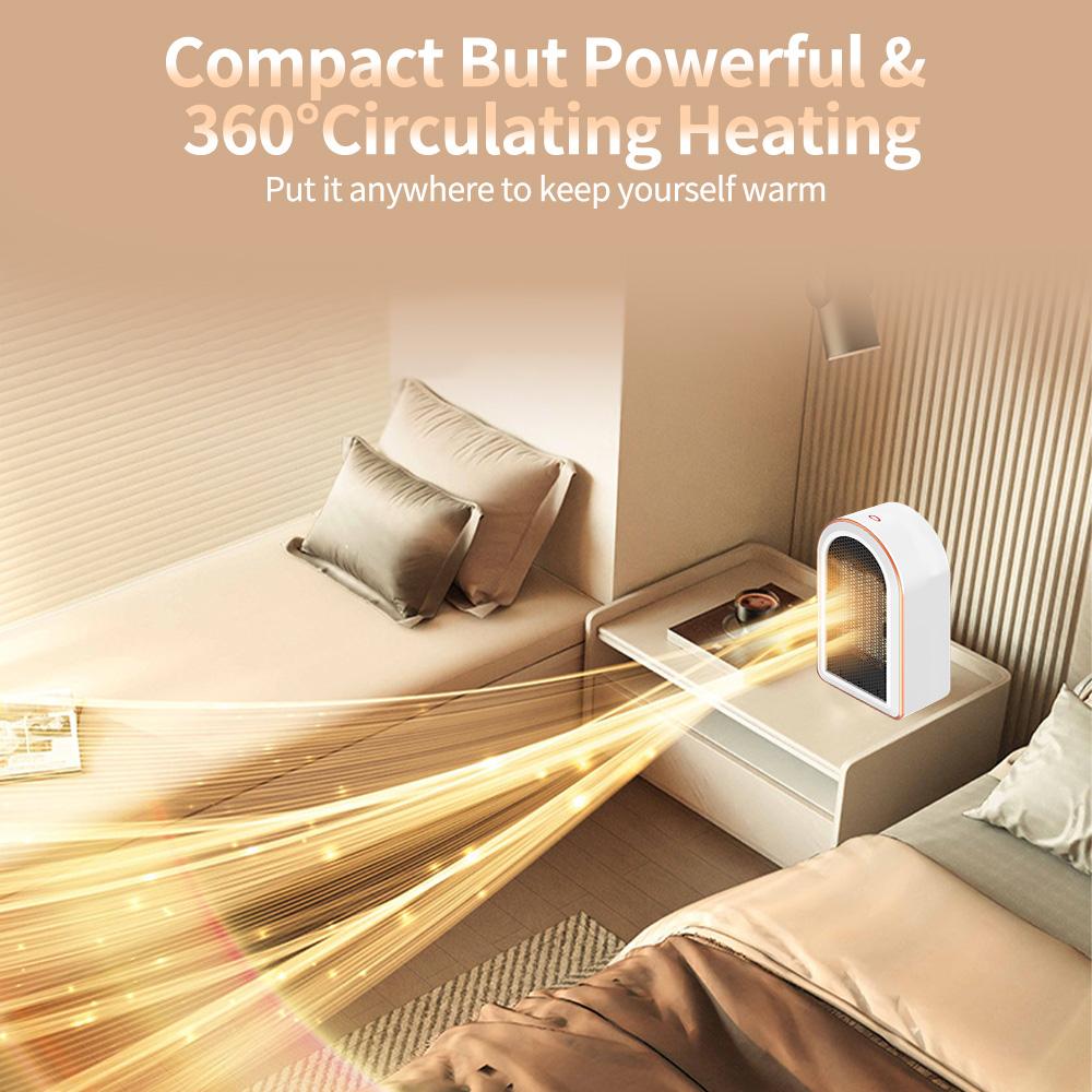 Aoresac Space Heater, 1200W Electric Heaters Indoor Portable with Thermostat, PTC Fast Heating