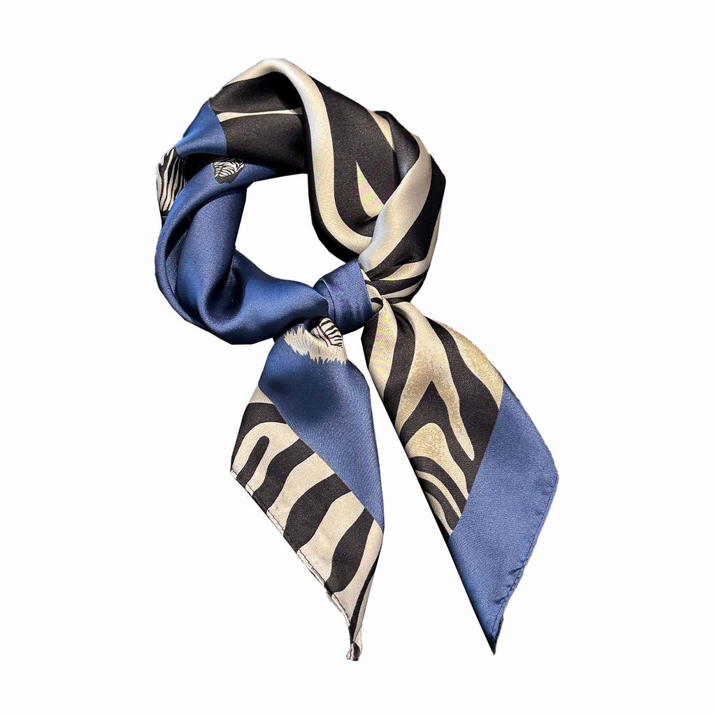 Spring Small Silk Scarf Korean Version Imitation Silk Scarf Women'S Retro Decorative Square Scarf Small Scarf Tied Bag Ribbon