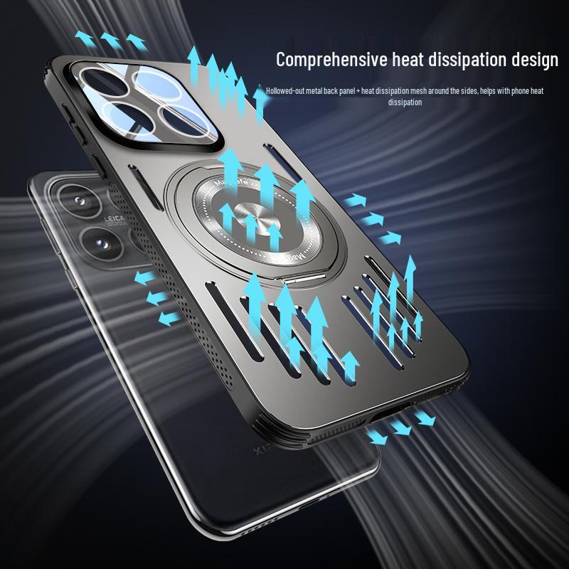 Xiaomi17 Mi17ProMax Aluminum Phone Case with Stand - Full Coverage, Drop-Proof Protection for Men