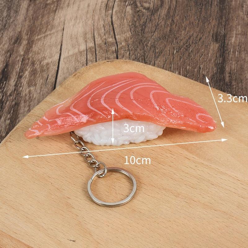 

1PC Simulated Food Pendant Simulated Sushi Model Keychain Japanese Cuisine Sushi Restaurant Dining Window Display Props лососевый