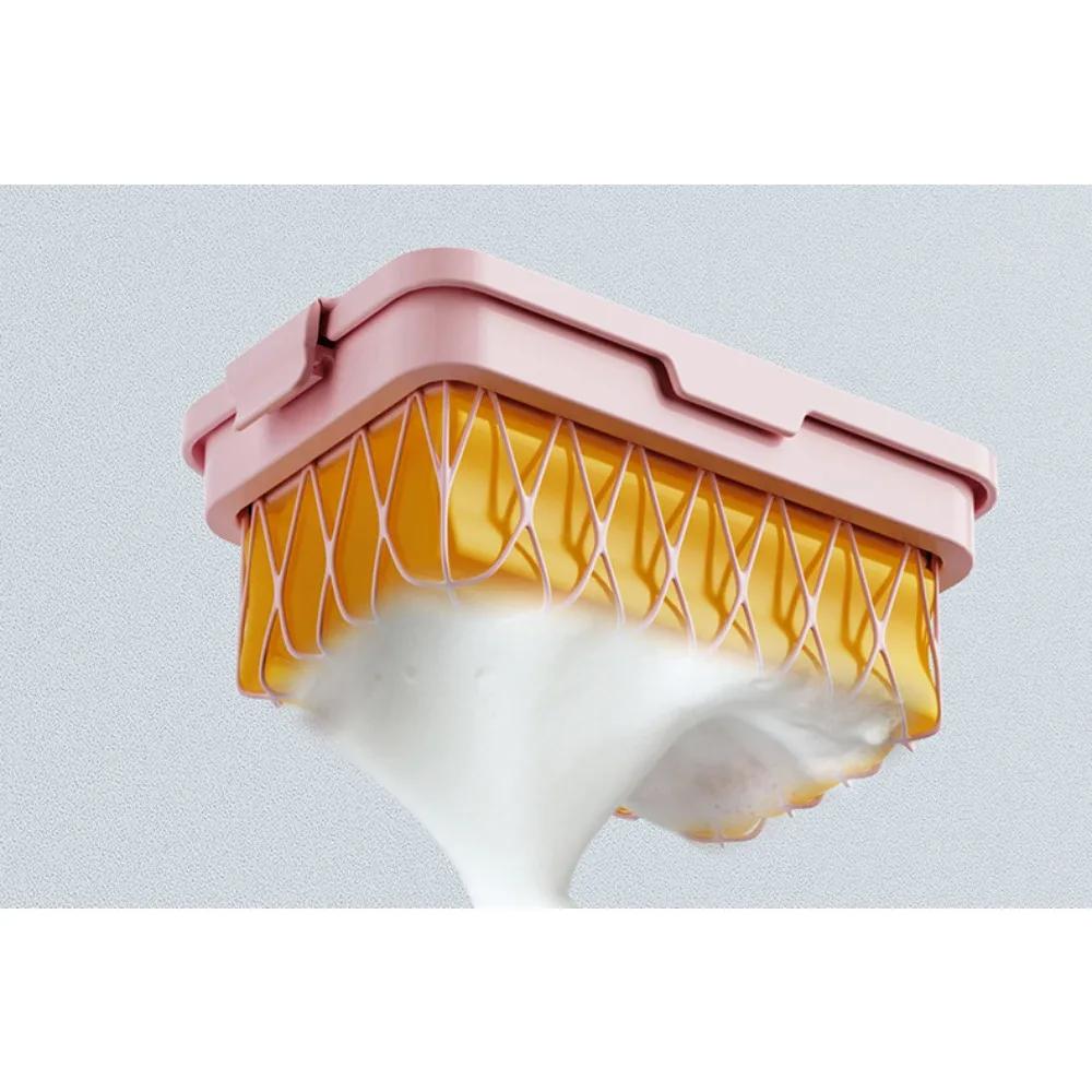 10Pcs High Elastic Mesh Soap Foaming Box Multi-functional Laundry Hand Rub Foaming Household Non-slip Drain Storage