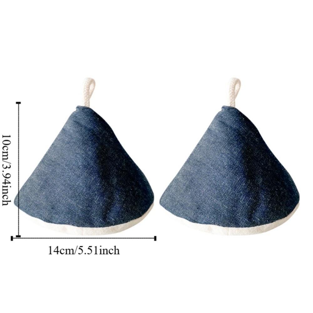 2PCS Cotton Mini Pot Hat Microwave Safe Pot Handle Gloves Anti-Scalding Pot Hat  Microwave Cooking