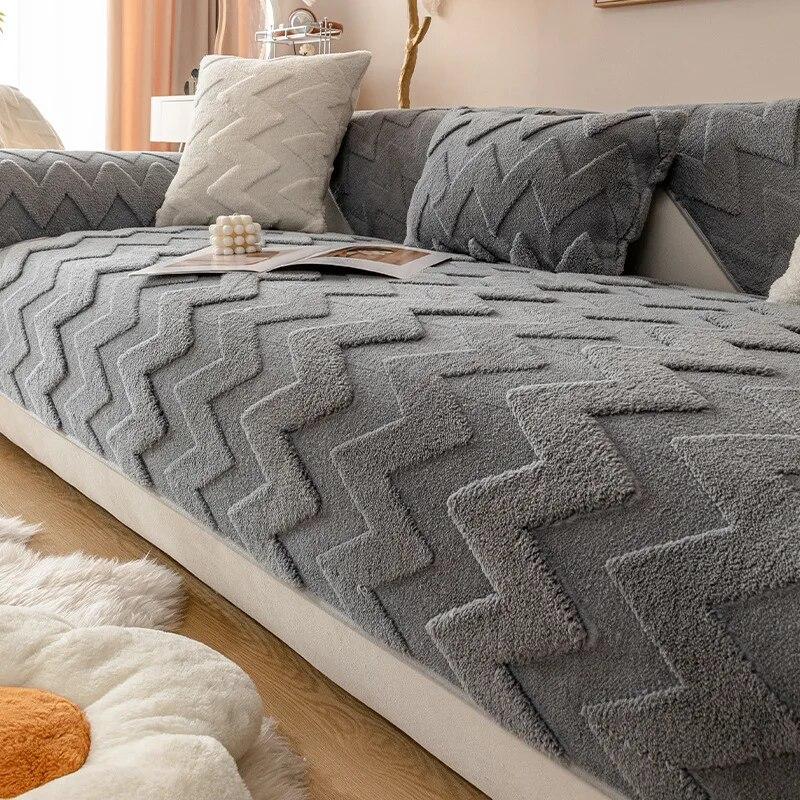 

Пушистые чехлы для диванов, секционные чехлы для диванов, противоскользящие диванные подушки, плюшевые диванные подушки на 1/2/3/4 места, стильный секционный диван 70x70cm