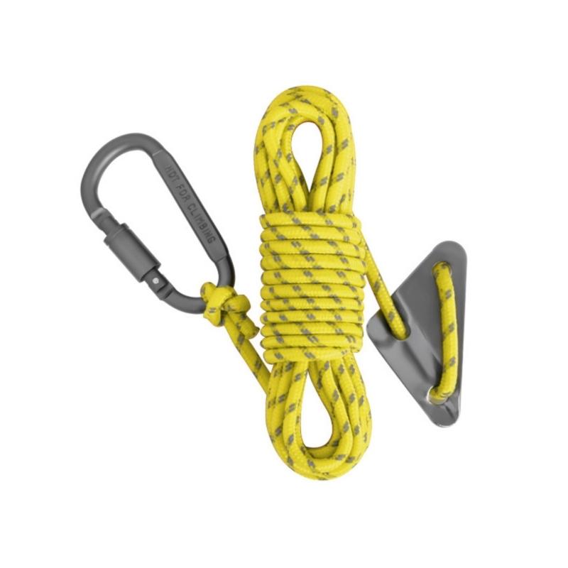 5pcs Reflective Tent Rope Camping Awnings Rope Weather Resistant Tent Rope for Outdoor Activity жёлтый/серый