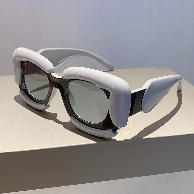 Square Women Sunglasses  New Oversized Cloud Shape Rim Shades Ins Trendy Luxury Brand Design UV400 Protection Eyewear