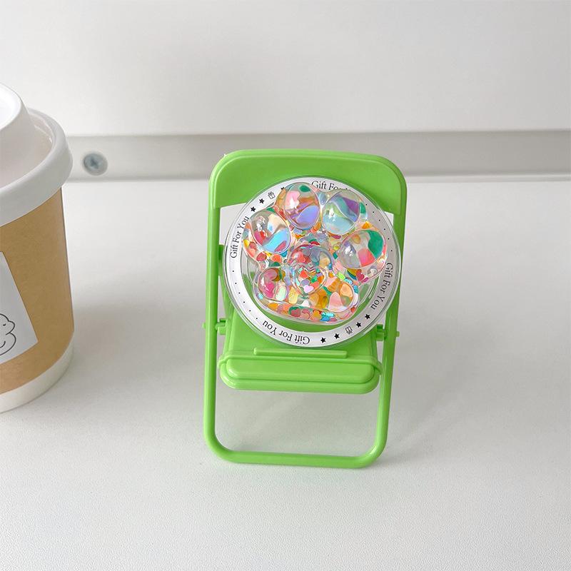 Wind Color Sequins Mobile Phone Airbag Bracket Women'S Advanced Sense Simulation Cat Claw Magnetic Desktop Bracket