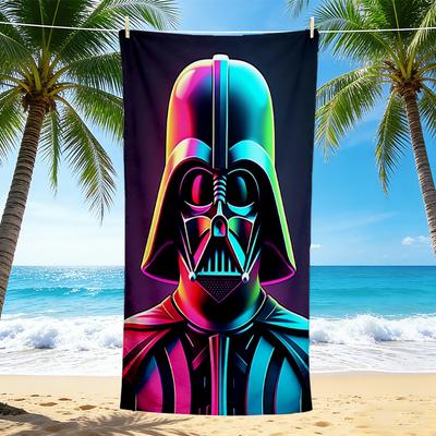 1Pc Dark Side Warrior Beach Towel, Quick Dry, Multi-Use for Beach Pool Gym Yoga Home Travel, Christmas, Halloween, Xmas Gift M928583
