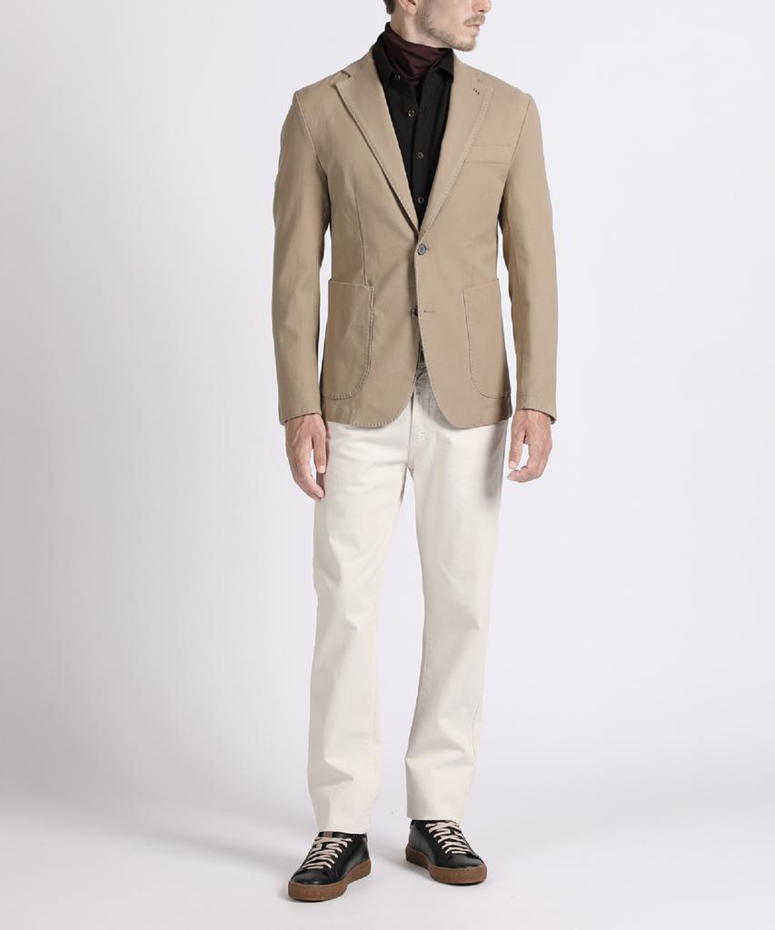 PANICALE Ivory Modern Fit Cotton Pants