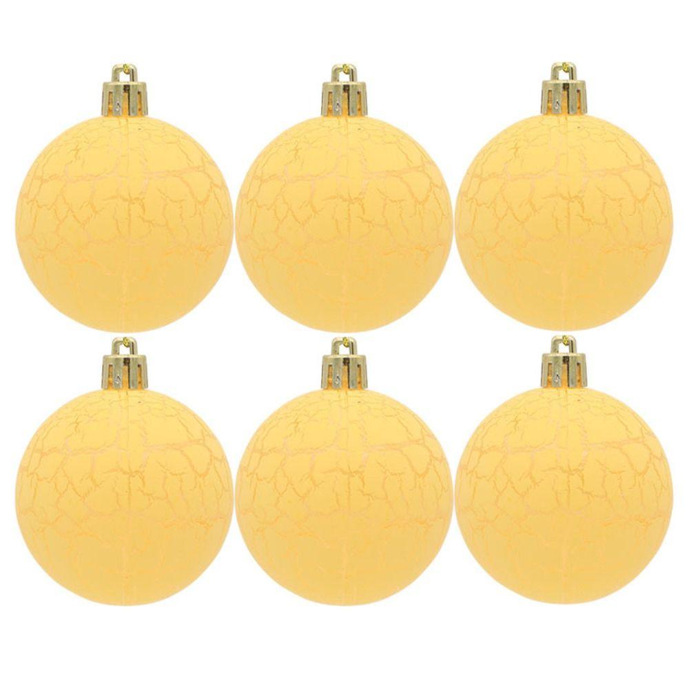 6Pcs Decoration Christmas Tree Pendant Crack Xmas Tree Hanging  Holiday Party