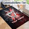 Custom Text Printed Rug Athletic Bilbao FC Non Slip Floor Carpet For Home Room Decor