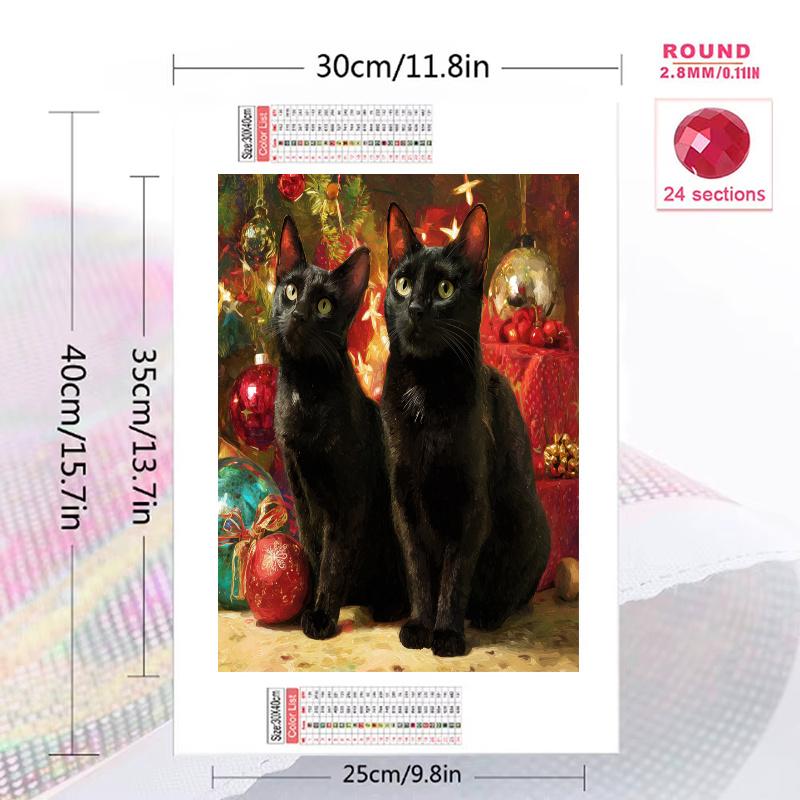 Bombay cat Pattern  3pcs 100% Round Full Drill 5D DIY Diamond Painting Embroidery Cross Stitch Rhinestone Décor