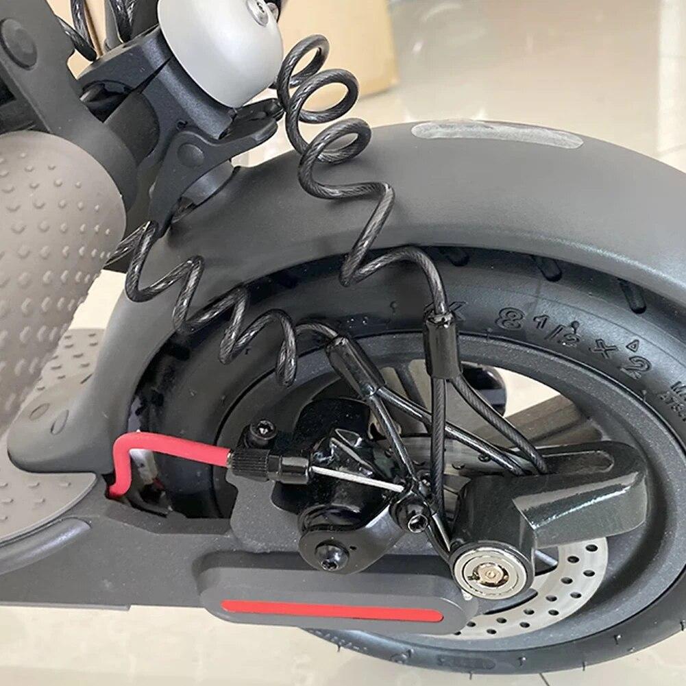 Diebstahlsicherung Elektroroller Scheibenbremsschloss mit Stahldraht Fahrrad Mountainbike Motorrad Scheibenschloss Sicherheit Diebstahlschutz