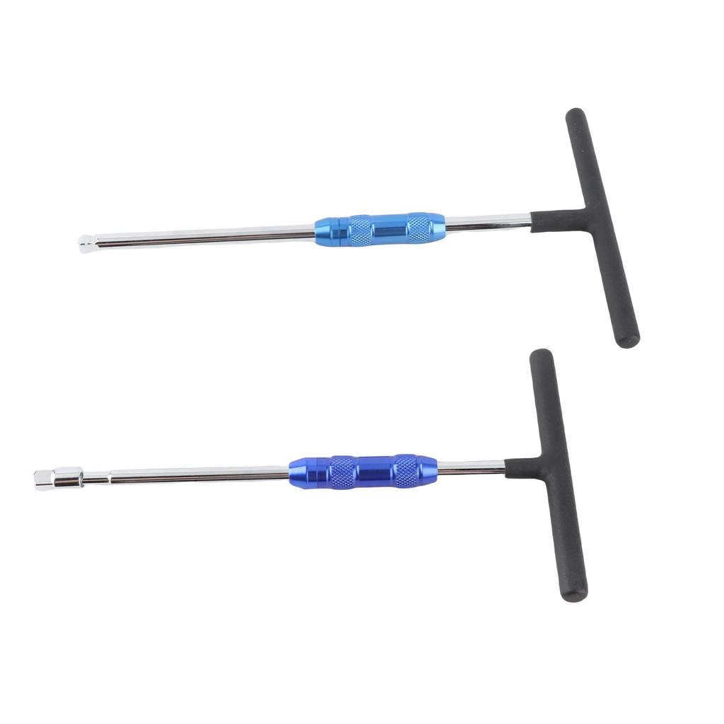 14in 38in Drive T Handle Wrench Set Sturdy Chrome 2pcs T Bar Socket Wrench with 3 Adapter