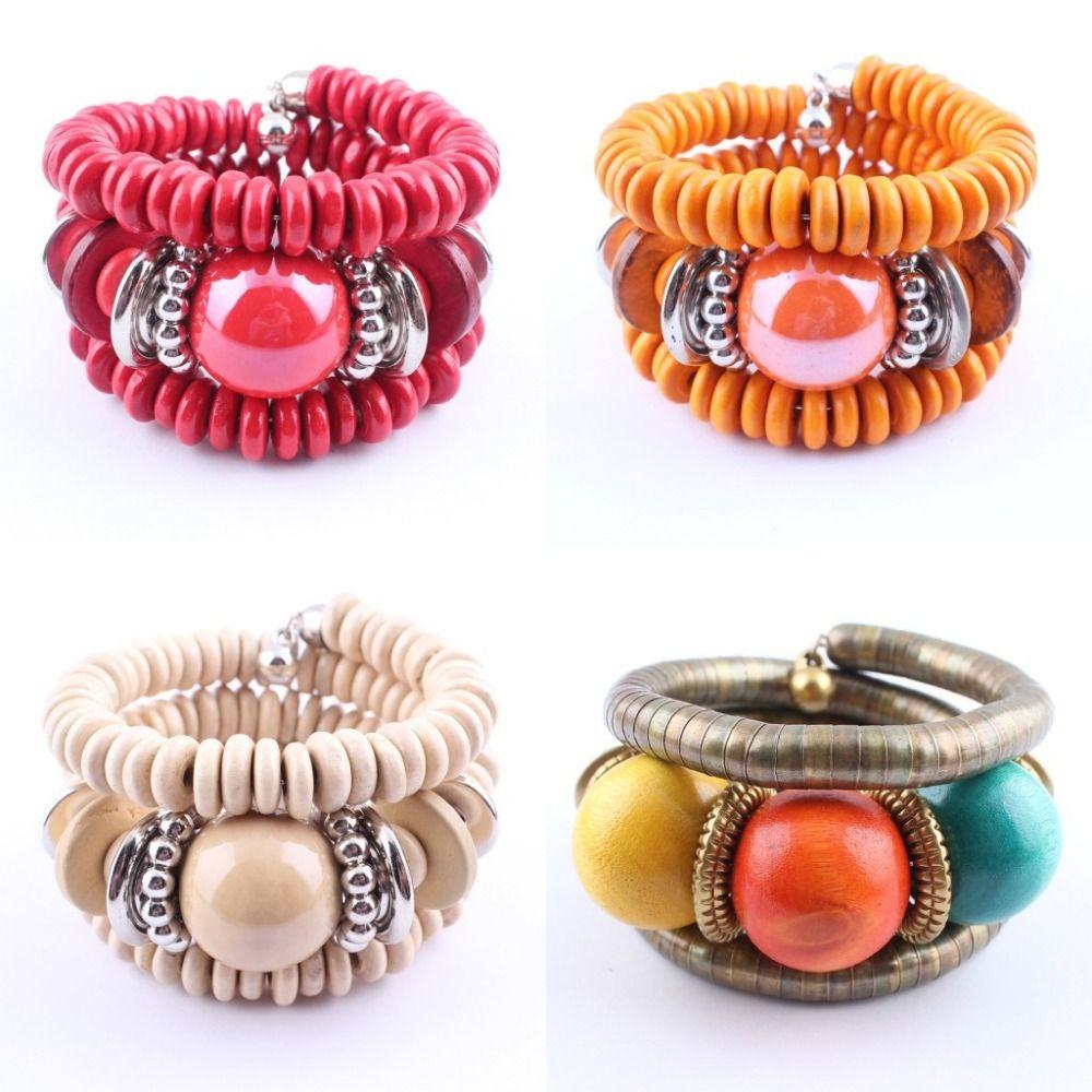 Stacking Beaded Cuff Bracelet Gold Color Fashion Wrist Jewelry New Bohemian Bracelet