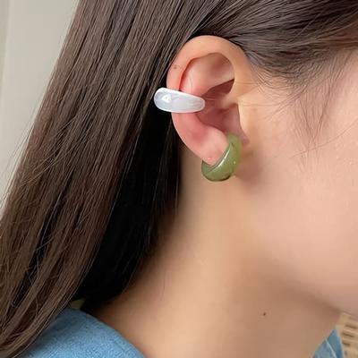Women's Acrylic Concave Bold Ring Ear Cuff Bracelet