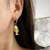 CARLIDANA Fashion Gold Plated Starfish Shell Stud Earrings Open Rings High Quality Stainless Steel Ocean Elements Jewelry Set
