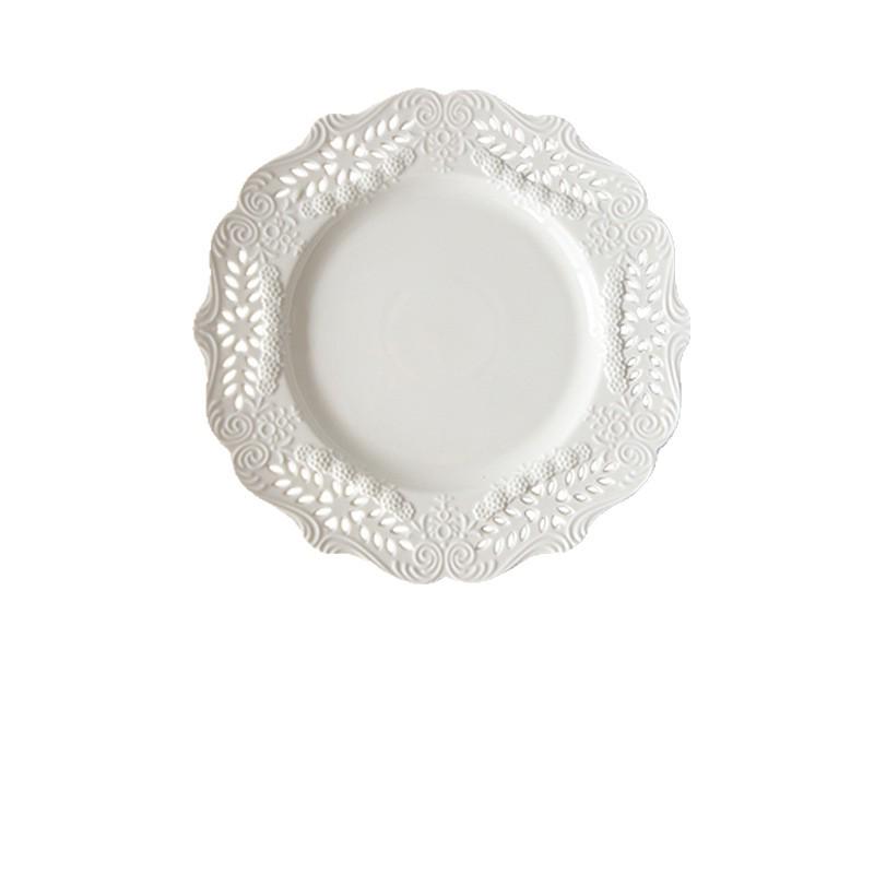 Embossed French Dessert Plate - Afternoon Tea & Western Food