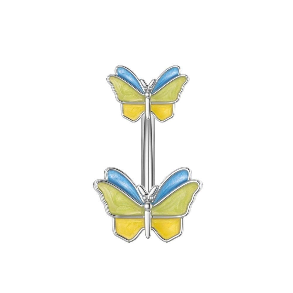 Butterfly Body Piercing Jewelry Sunflower Heart Belly Button Ring  Party Decoration