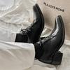 Pointed Leather Shoes Men's 2025 New Business Dress Men's Leather Shoes Casual Breathable Soft Black Sole Soft Surface British